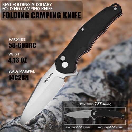 N730 Mini Folding Pocket Knife 3.35" 14C28N Stainless Steel Blade
