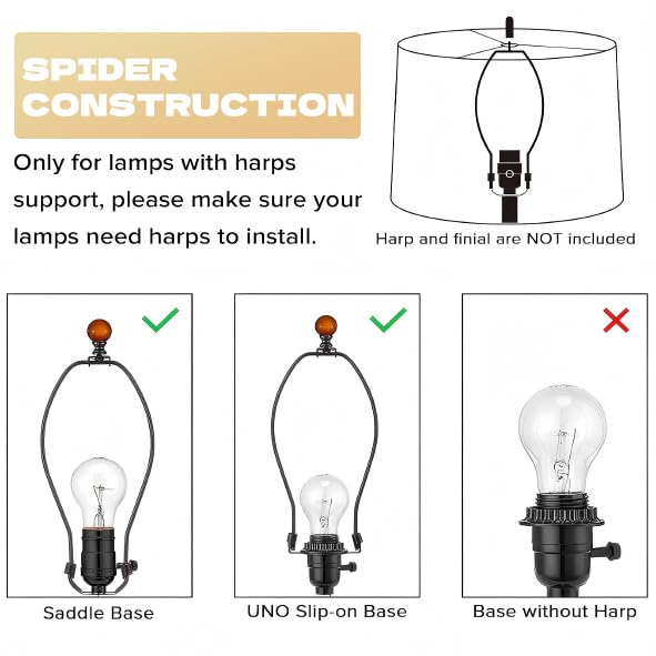 Beige Lamp Shades Set of 2 6" x 13" x 10" Bell Lampshade (Beige / 6*13*10in)