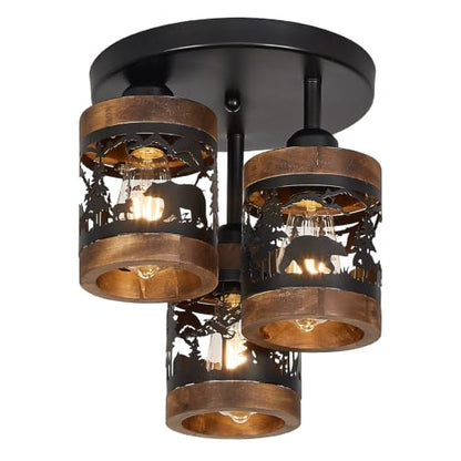 Rustic Semi Flush Mount Ceiling Light
