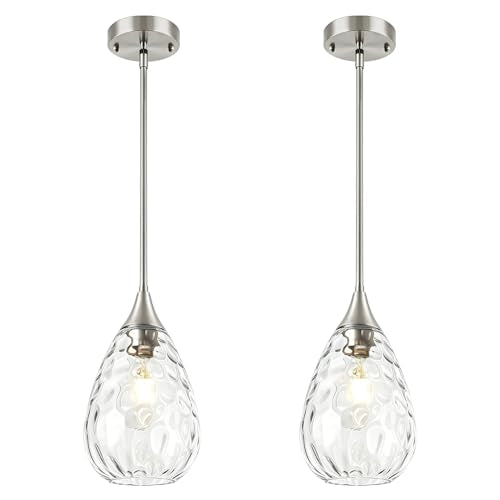 Glass Black Pendant Lights Kitchen Island