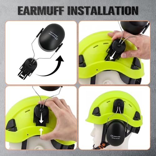 Arborist Helmet Kit with Visor (Lime / Glove Size (L))