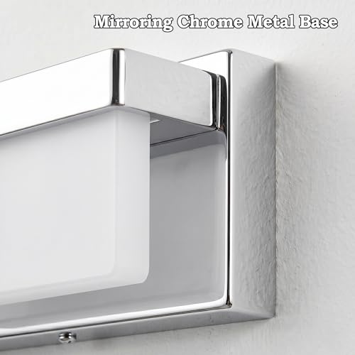 LED Bathroom Vanity Light Fixture Over Mirror Modern Rectangle Metal Lighting Bar 4000K Daylight Wall Sconce