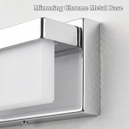 LED Bathroom Vanity Light Fixture Over Mirror Modern Rectangle Metal Lighting Bar 4000K Daylight Wall Sconce