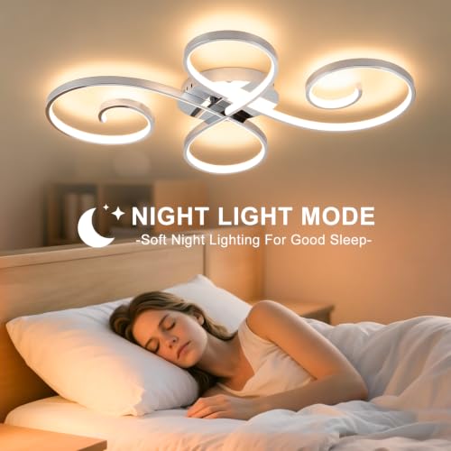 62W Modern LED Ceiling Light (Chrome)