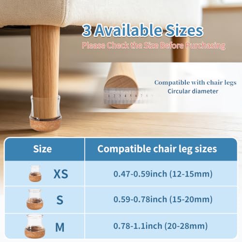 24 Pcs Silicone Chair Leg Floor Protector
