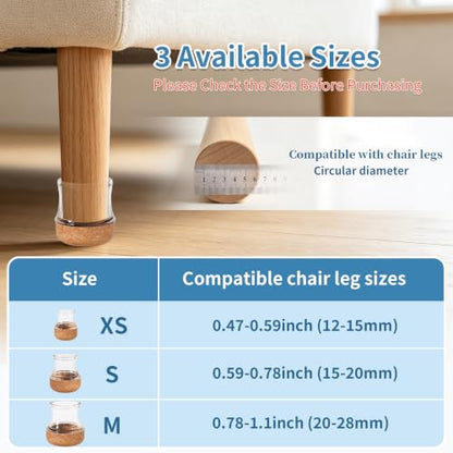 24 Pcs Silicone Chair Leg Floor Protector