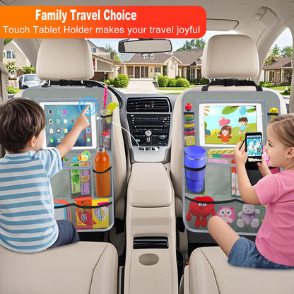 Backseat Car Organizer (Grey / 2 Pack without Food Tray)