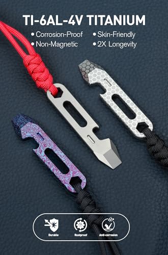 Titanium EDC Pry Bar with Bottle Opener