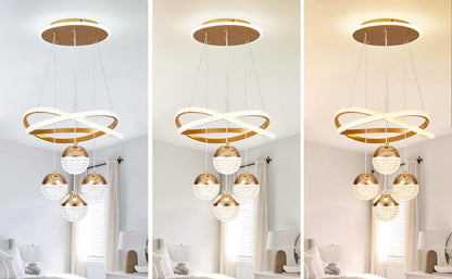 Modern Gold LED Chandeliers