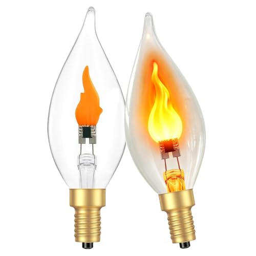 Flame Light Bulb E12 LED Realistic Flickering Fire Candelabra Decor