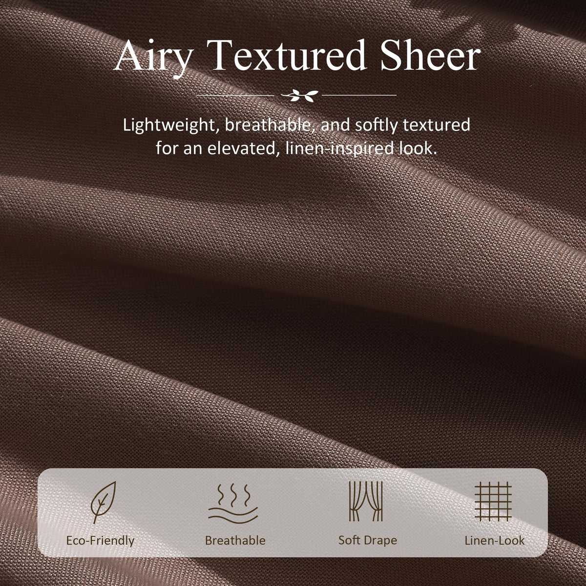 Coffee Linen Curtains 90 Inches Long 2 Panels for Living Room (Coffee / 50"W x 90"L (Pack of 2))