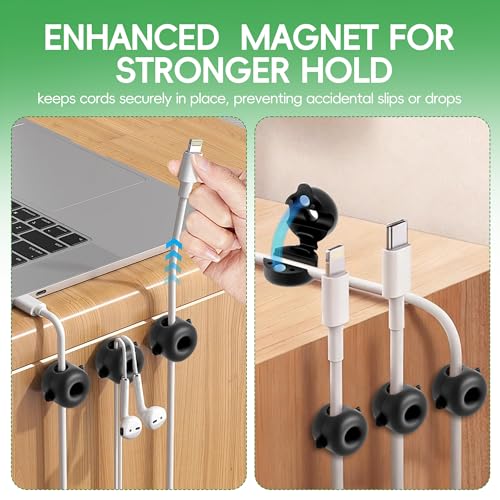 8 Pack Magnetic Cable Management Clips for Home Office Desk
