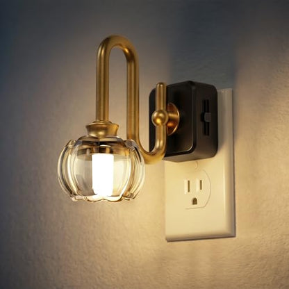Night Light Flameless Candle Amber Night Lights Plug into Wall