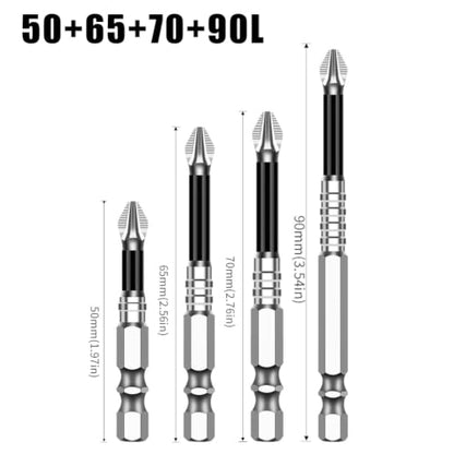 S2 Steel PH2 Magnetic Screwdriver Bit Set Hex Shank