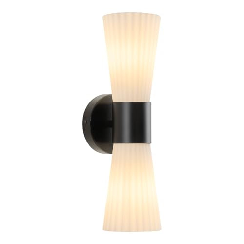 2 Light Glass Wall Sconce
