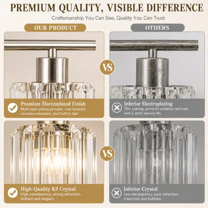 Modern Crystal Bathroom Light Fixtures