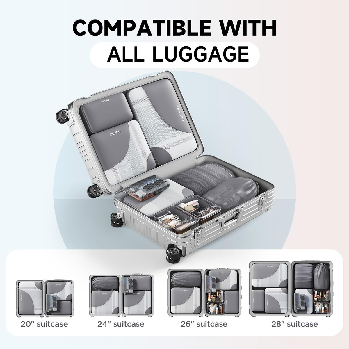 Packing Cubes for Travel (04 Gray)