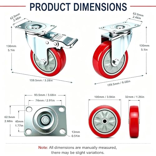 Caster Wheels Set of 4
