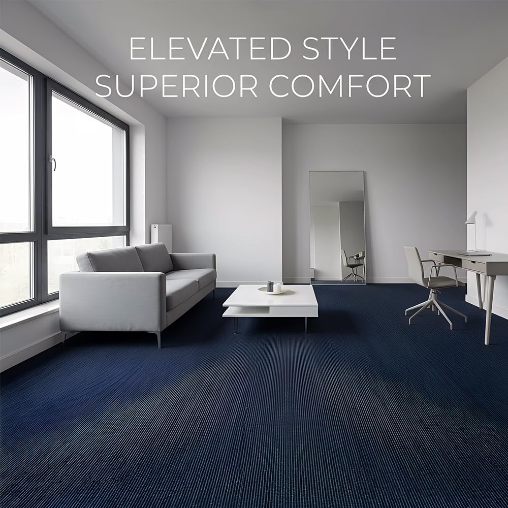32 Pieces of Carpet 20x20 inch Square Carpet Tiles (Light Blue-07)