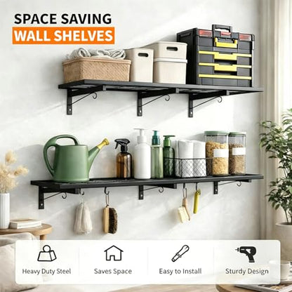 46" × 12" Garage Wall Shelving