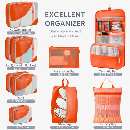 Packing Cubes for Travel (17 Orange)