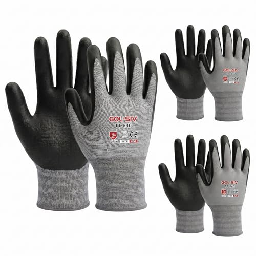 Work Gloves Nitrile Foam Coated 12 Pairs