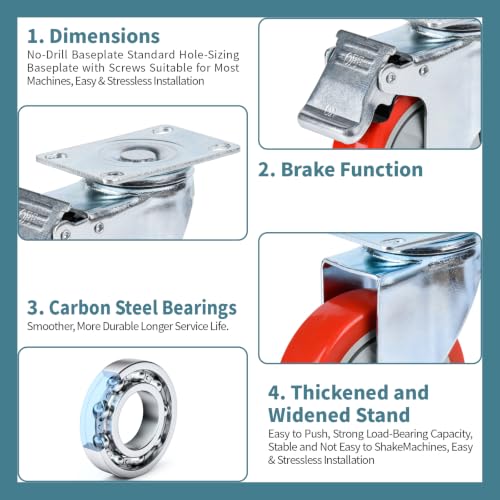 Caster Wheels Set of 4