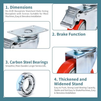 Caster Wheels Set of 4