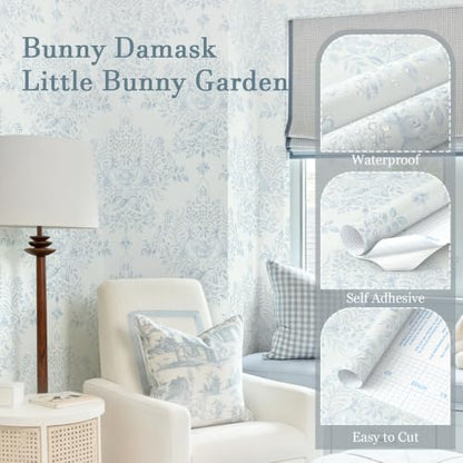 Damask Peel and Stick Wallpaper Geometric Contact Paper for Bedroom