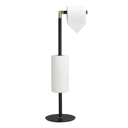Freestanding Bathroom Tissue Stand with 180° Rotating Arm