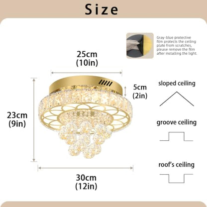 Flush Mount Crystal Chandelier