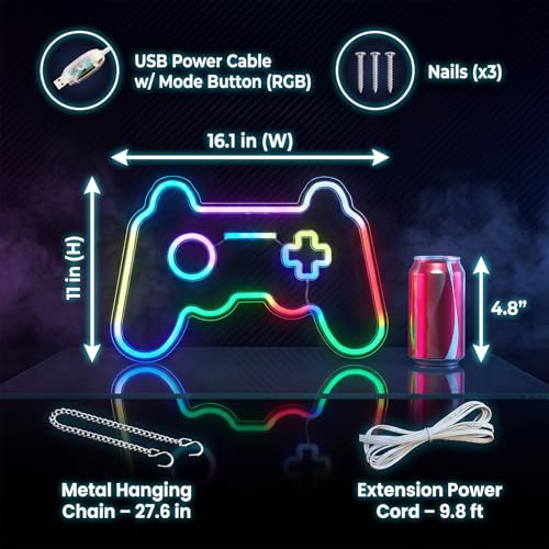 RGB Color Changing Gamepad Neon Sign