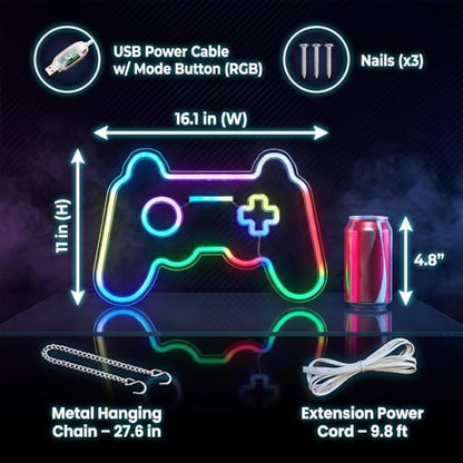 RGB Color Changing Gamepad Neon Sign