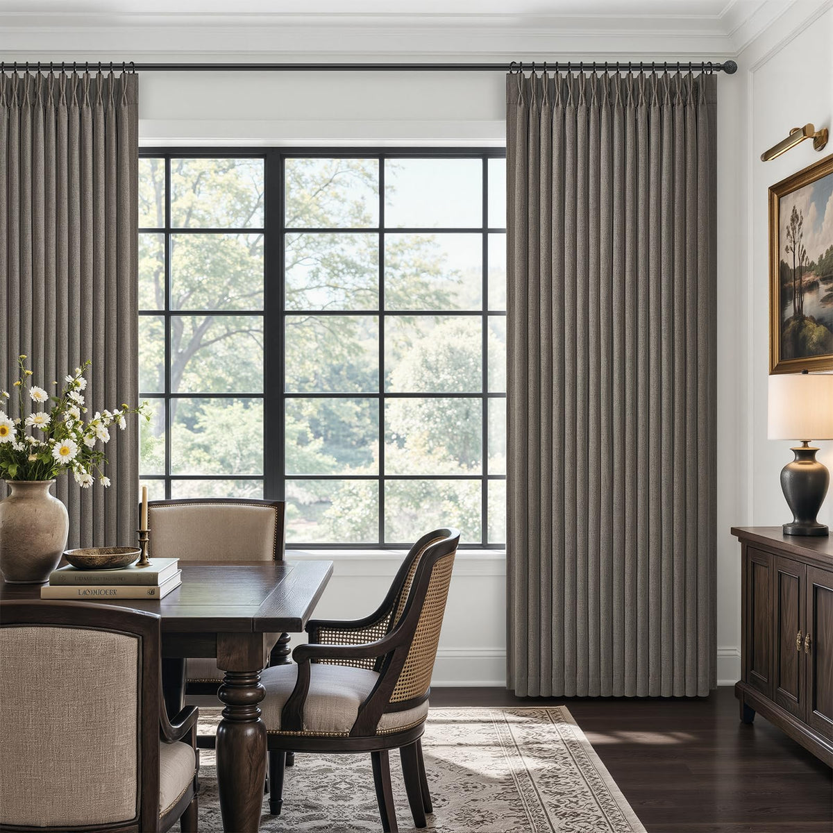 Pinch Pleated 100% Blackout Curtains 84 Inch Long (Chocolatetart / 50"W x 84"L (Pack of 2))