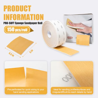 Premium Soft Hand Sanding Sheets Roll