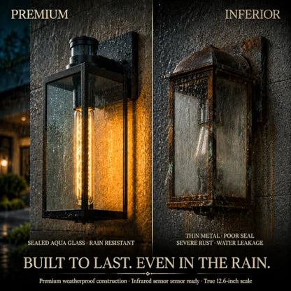 Black Outdoor Wall Light Motion Sensor