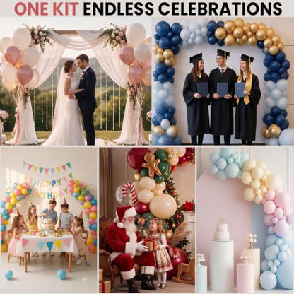 6 Pack Large Balloon Arch Clips with 50 Pcs Balloon Clips for Backdrop