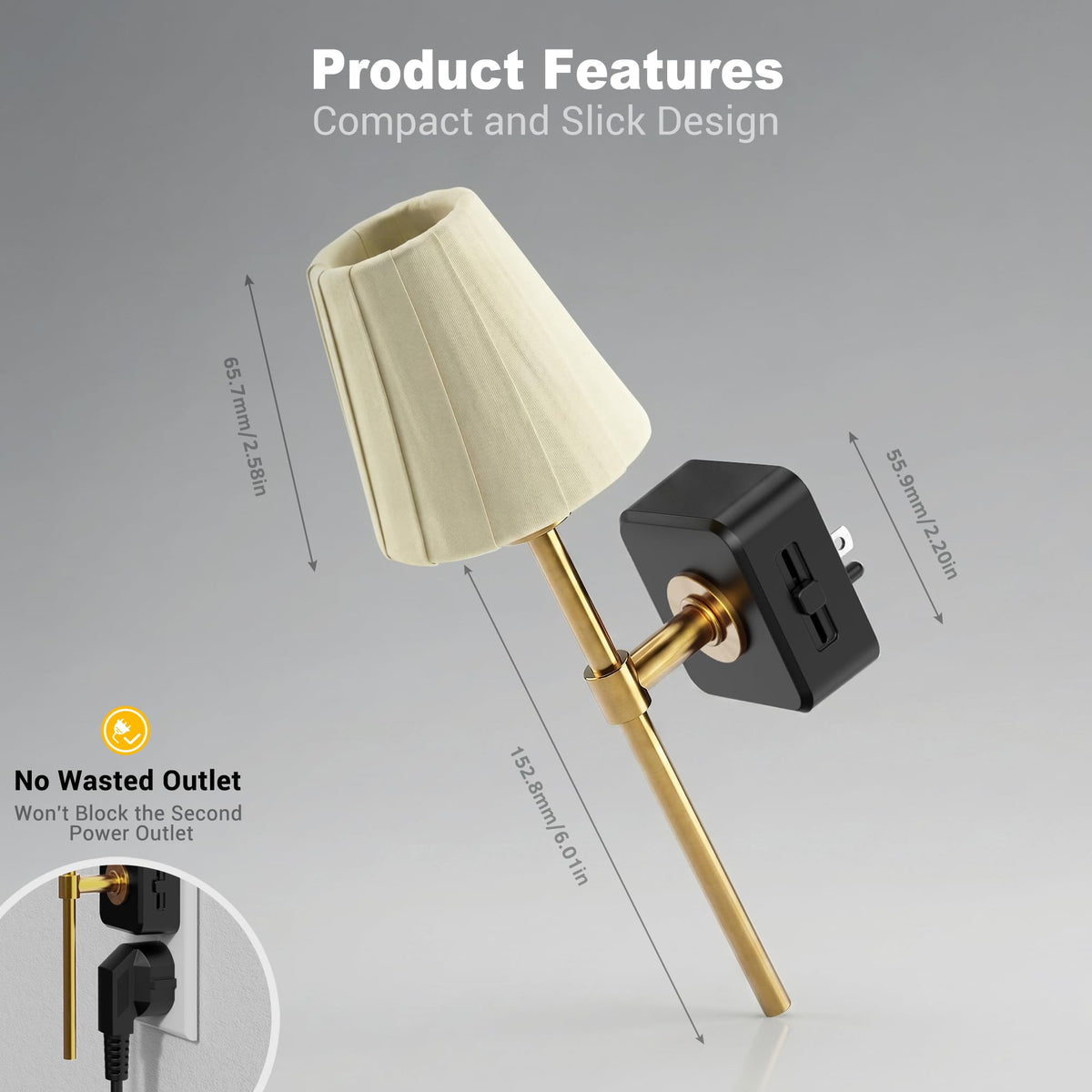 Night Lights Plug into Wall Vintage Nightlight Dusk to Dawn Sensor (White / 2 Pack)