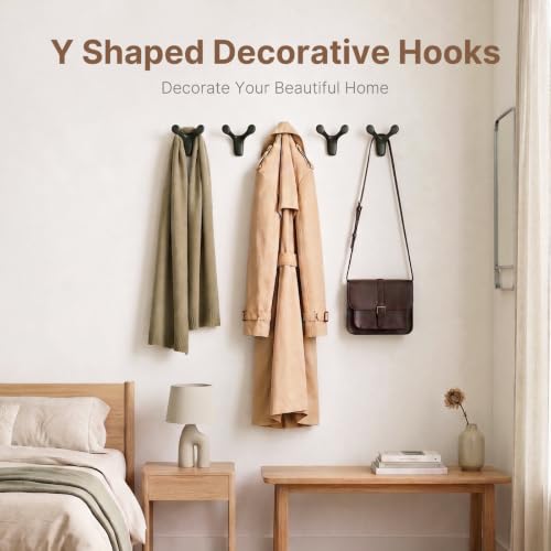 4PCS Pack Wall Hooks Coat Hooks Gold