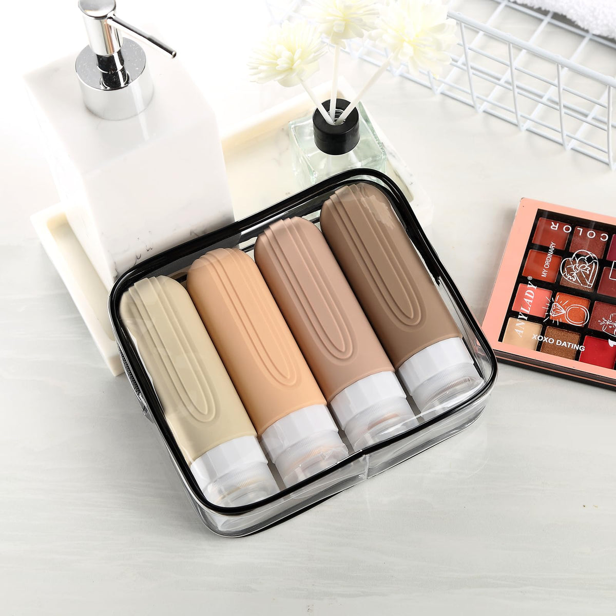 Travel Bottles for Toiletries (Cream-3oz)