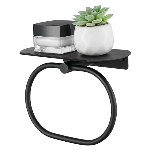 Oval Towel Ring with Storage Shelf