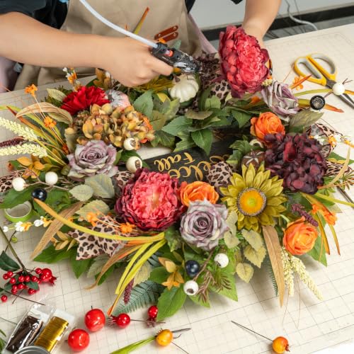 Fall Wreaths for Front Door 24 Inch Artificial Autumn Wreath Rustic Decor