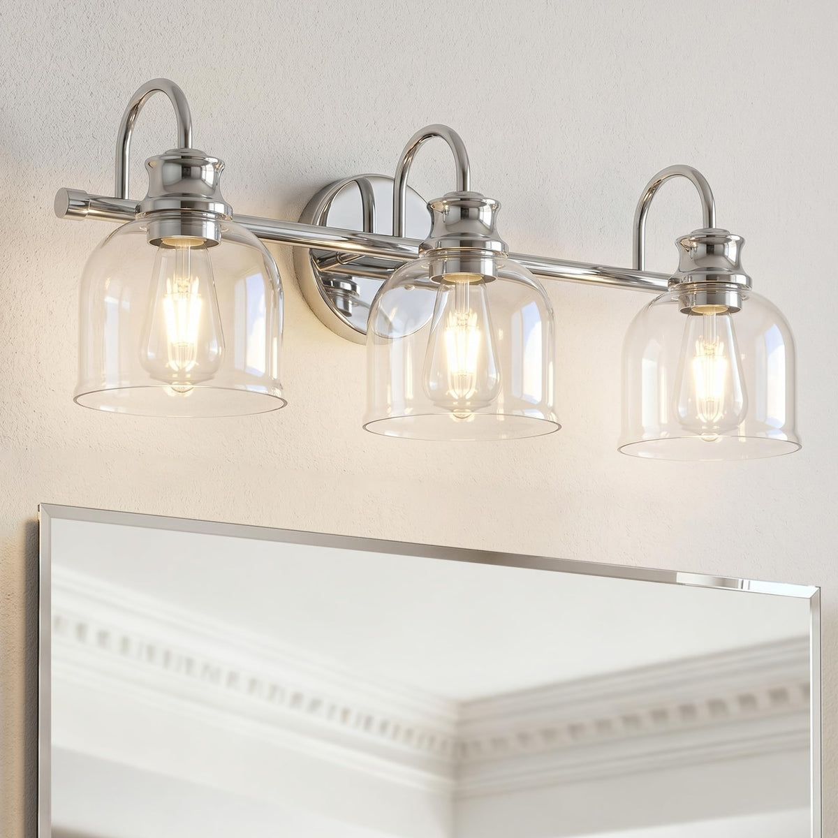 3 Lights 24" Bathroom Vanity Light Fixtures (Chrome / 3 Lights)