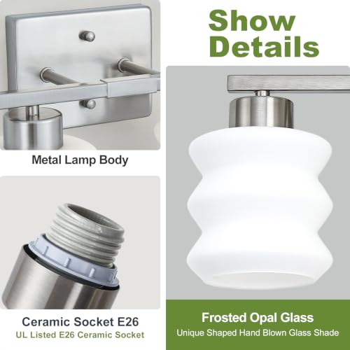 Modern Bathroom Light Fixtures (Brushed Nickel / 4-Light)