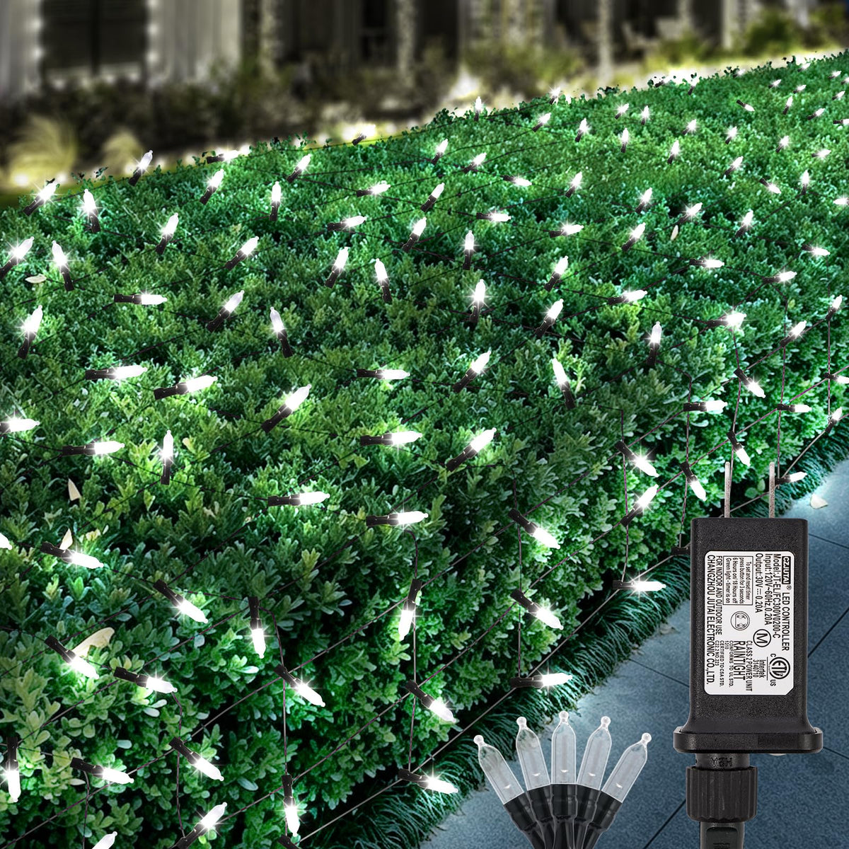 Christmas Net Lights Outdoor (Cool White-2PCS)