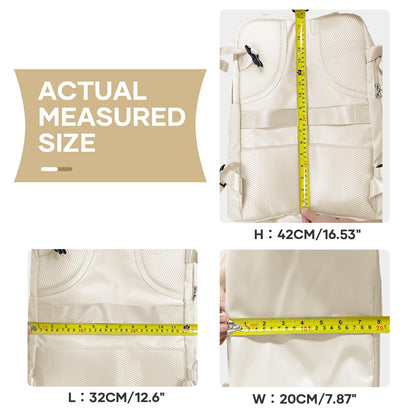Travel Backpack For Women Men (Off-white / 25 liters)