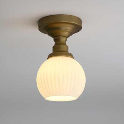 Ceiling Light Brass Finish Vintage Flush Mounted Ceiling Lamp Fixture for Kitchen Sink