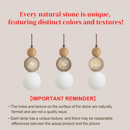 Modern Natural Stone Pendant Light