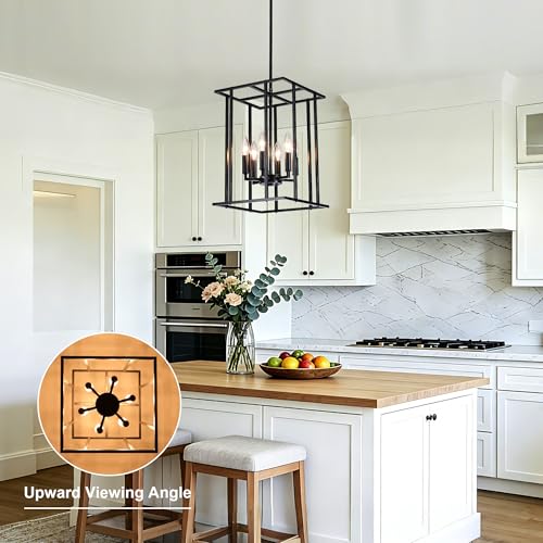 Small 6 Light Black Farmhouse Chandelier