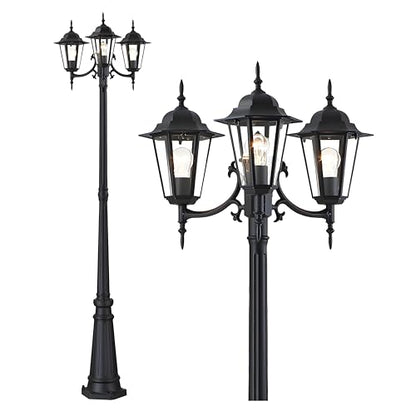 3 Head Outdoor Post Light 83"